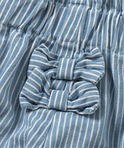 蝴蝶結裝飾牛仔長褲 10分丈