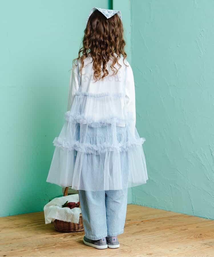 蝴蝶結裝飾牛仔長褲 10分丈