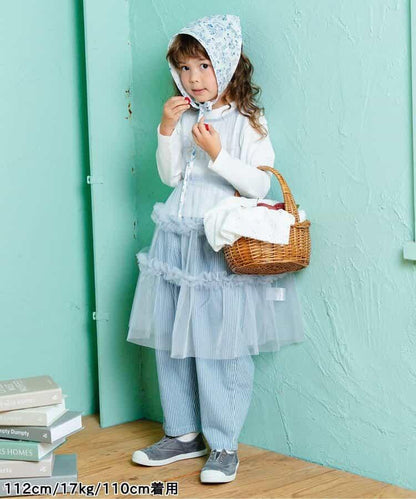 蝴蝶結裝飾牛仔長褲 10分丈