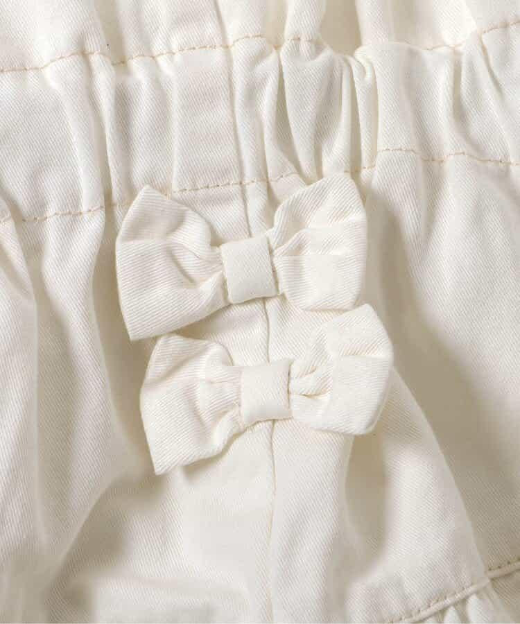 蝴蝶結裝飾牛仔長褲 10分丈