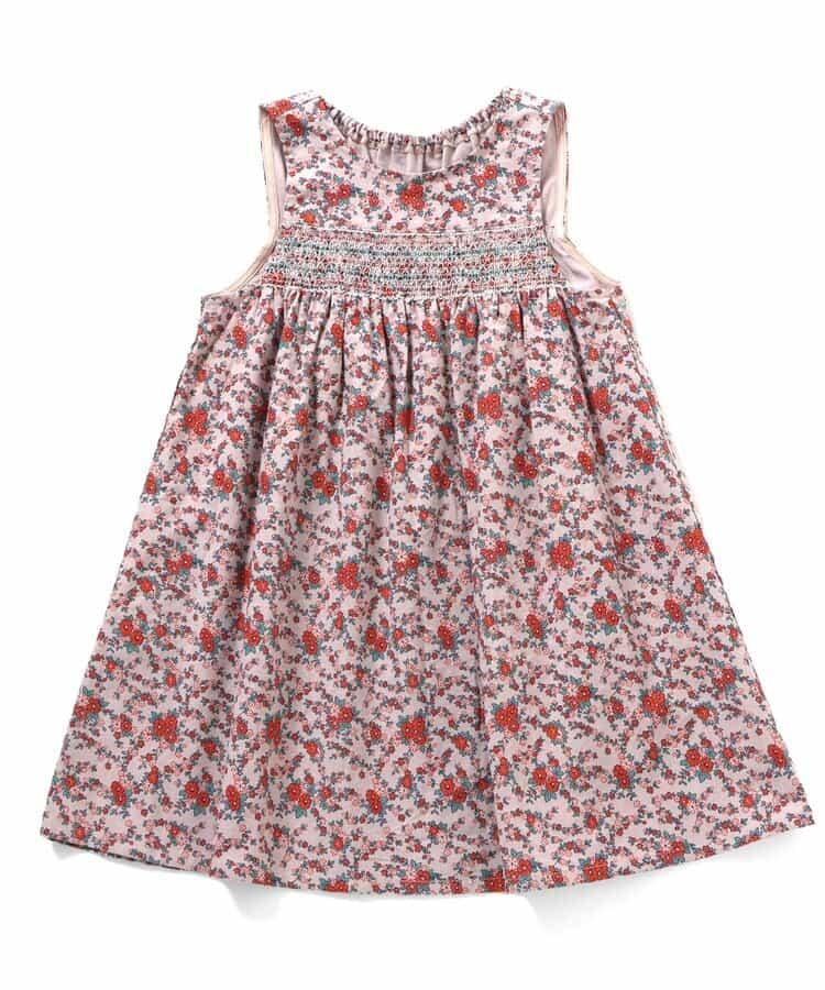 小花圖案煙管連衣裙