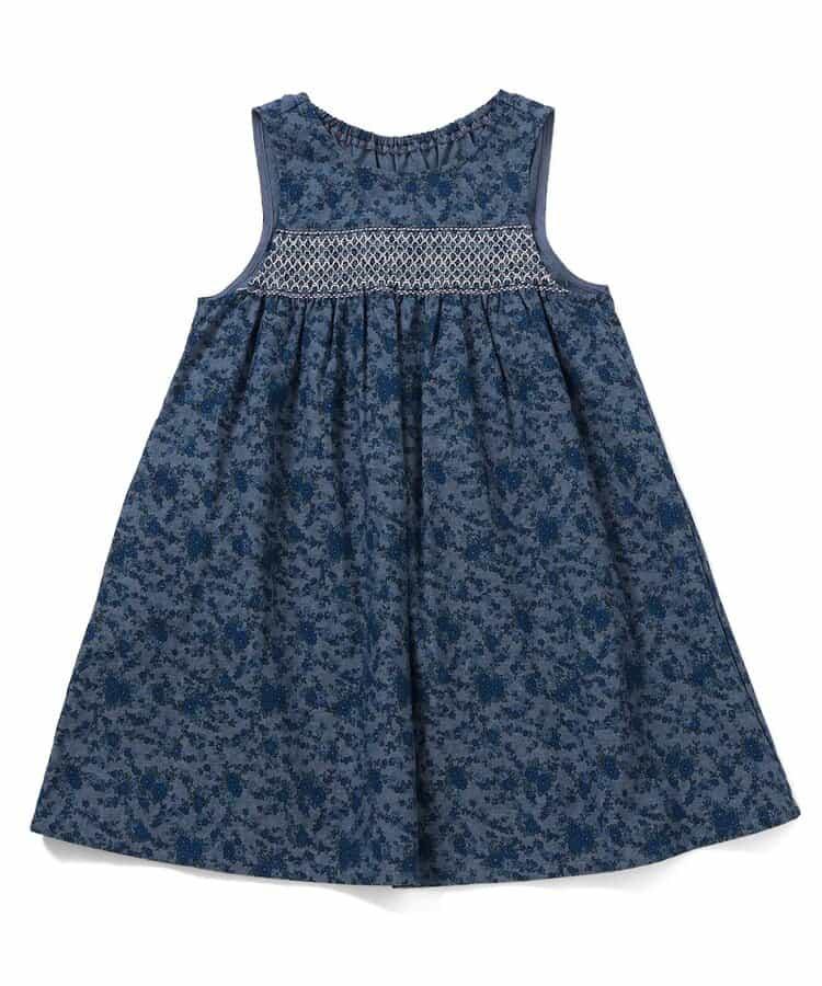 小花圖案煙管連衣裙