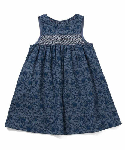 小花圖案煙管連衣裙