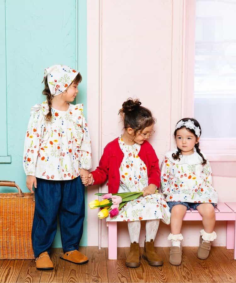 花園花卉牛奶色套裝