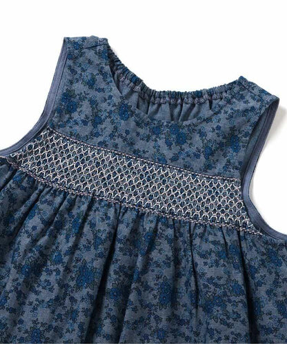 小花圖案煙管連衣裙