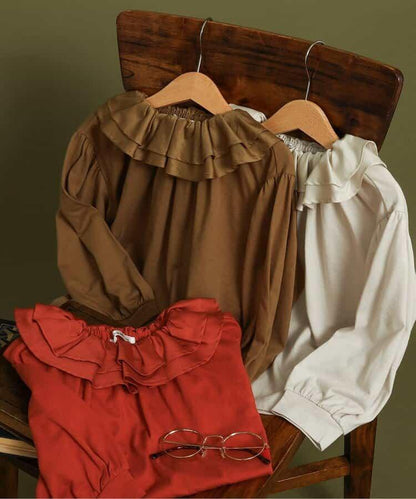 拼接設計長袖T恤_80_110【兒童】