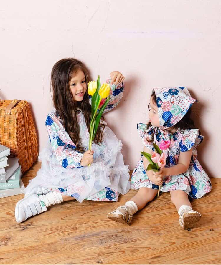 層疊薄紗蝴蝶結連衣裙