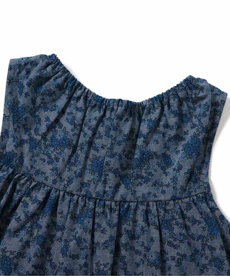 小花圖案煙管連衣裙