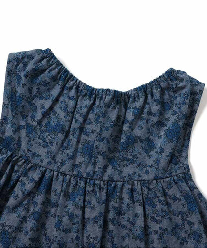 小花圖案煙管連衣裙