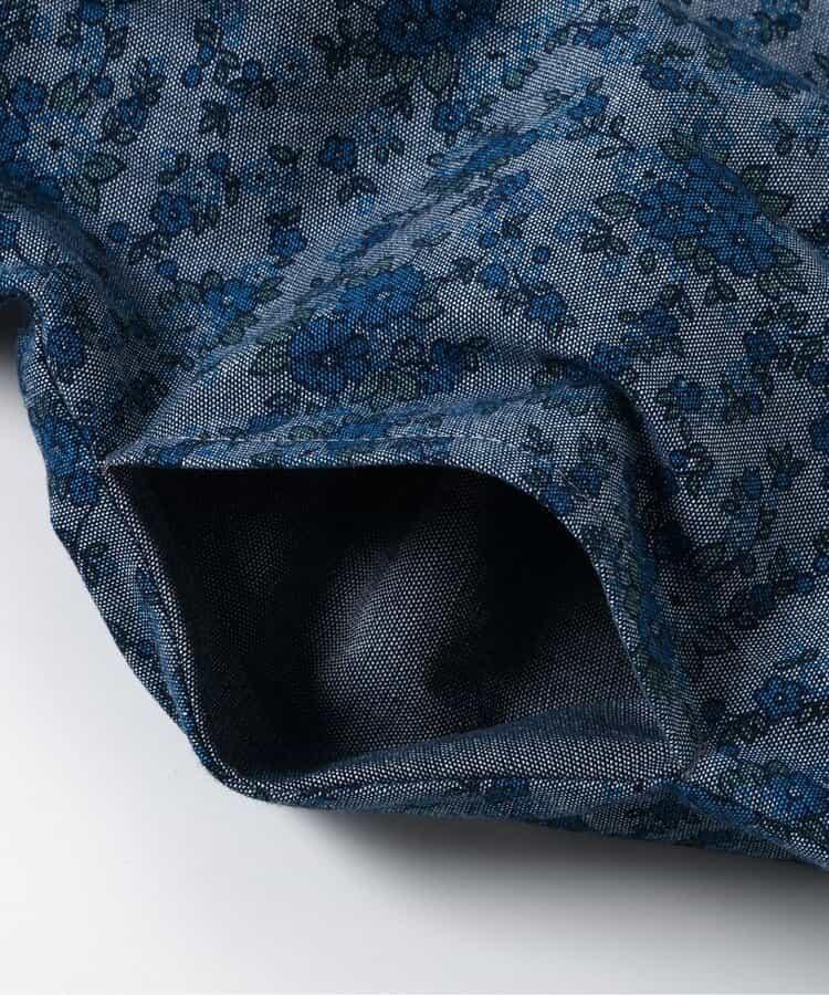 小花圖案煙管連衣裙