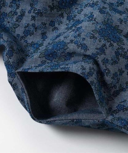 小花圖案煙管連衣裙