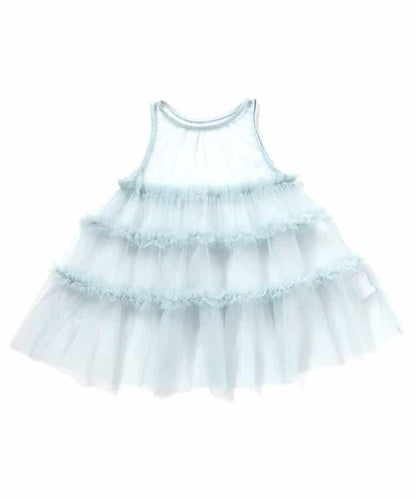 層疊薄紗蝴蝶結連衣裙