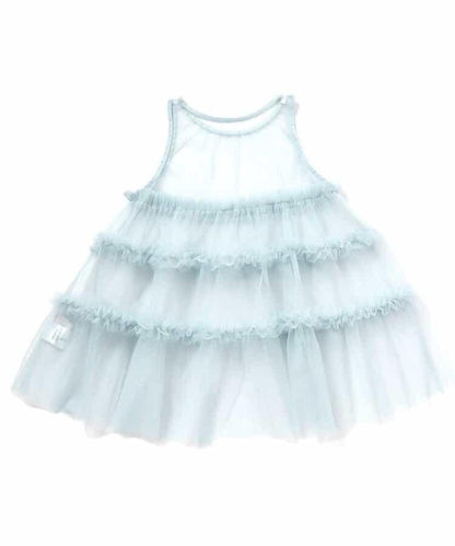 層疊薄紗蝴蝶結連衣裙