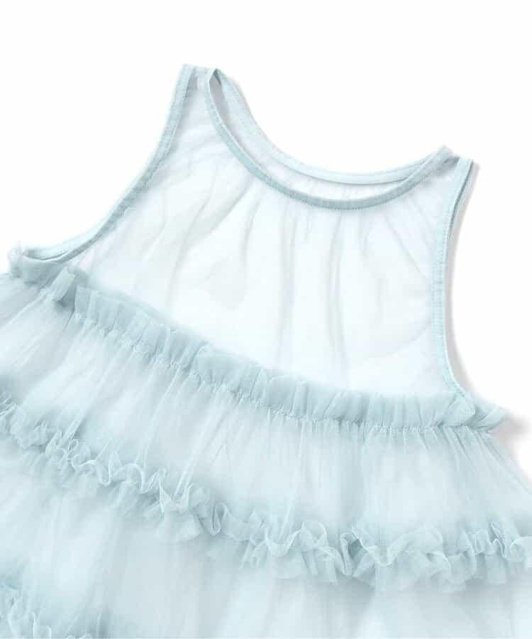 層疊薄紗蝴蝶結連衣裙