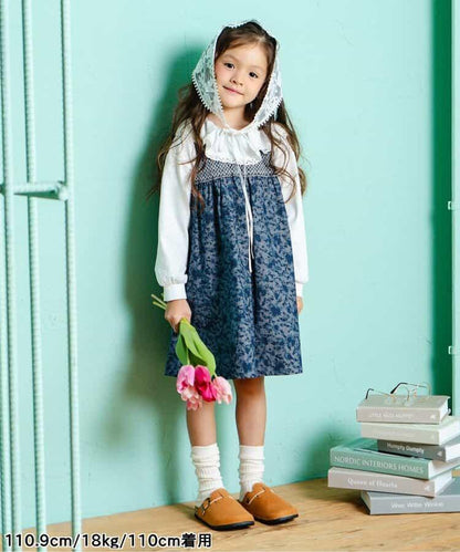 小花圖案煙管連衣裙