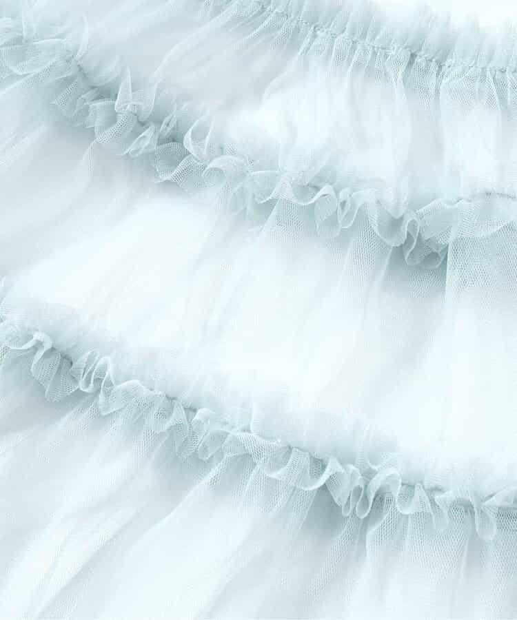 層疊薄紗蝴蝶結連衣裙