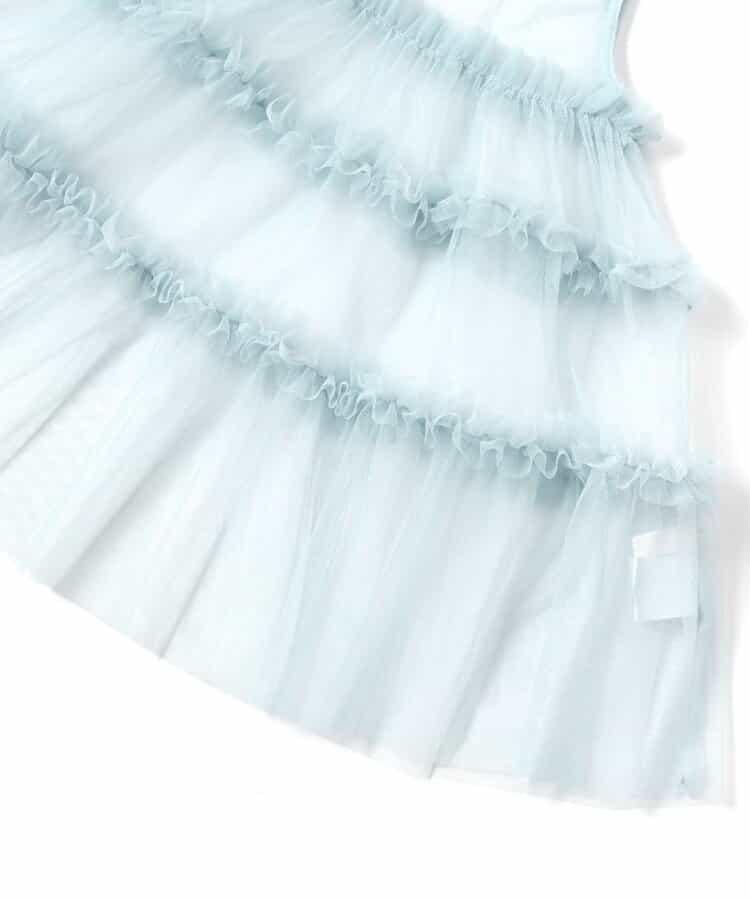 層疊薄紗蝴蝶結連衣裙