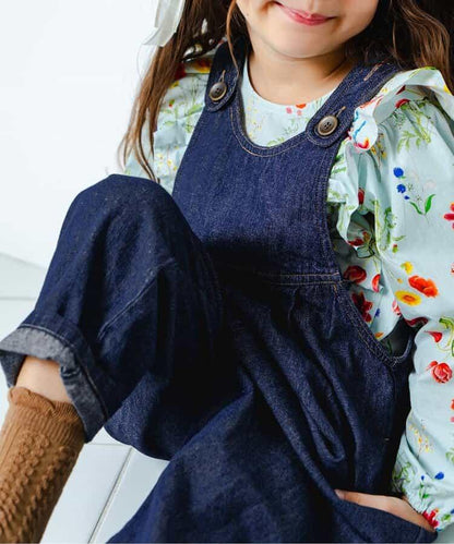 牛仔揹帶褲 10分褲