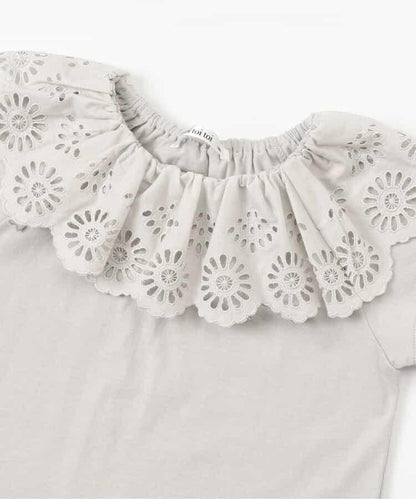 【兒童】蕾絲裝飾上衣
