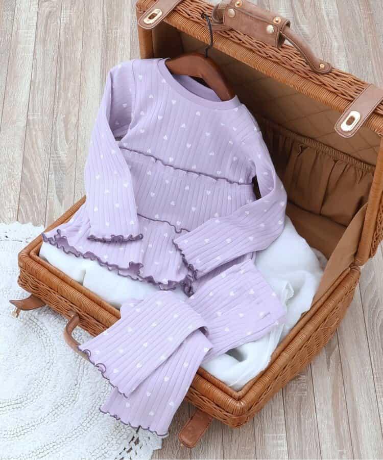 愛心圖案層疊睡衣