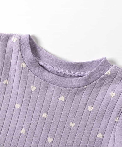 愛心圖案層疊睡衣