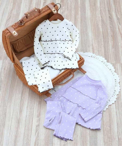 愛心圖案層疊睡衣