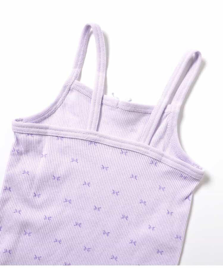 深V領內搭羅紋吊帶背心