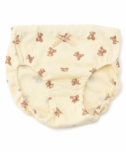 GIRLS熊圖案全印花短褲