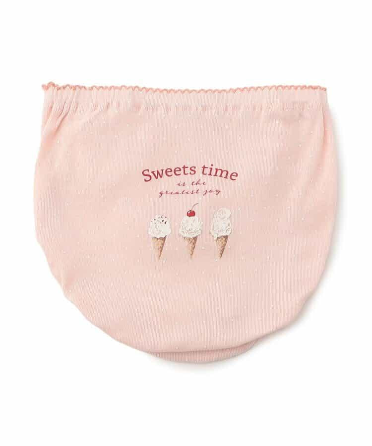 GIRLS小熊冰淇淋背面印花短褲