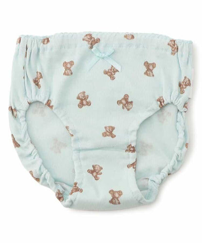 GIRLS熊圖案全印花短褲