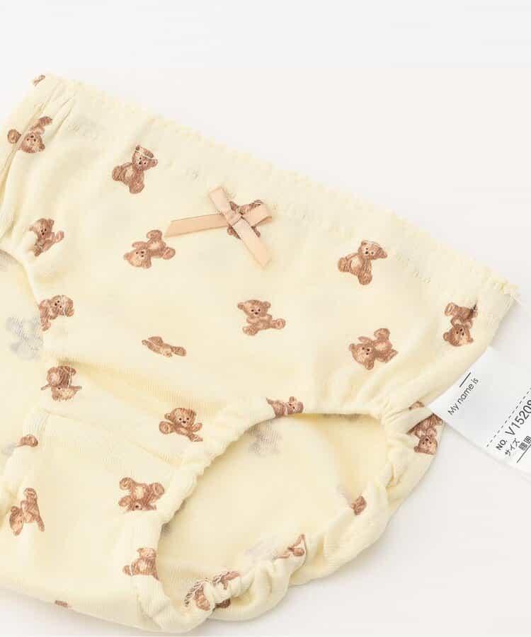 GIRLS熊圖案全印花短褲