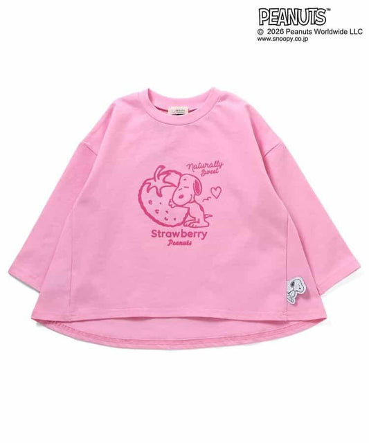 《PEANUTS》A字絨面印花T恤