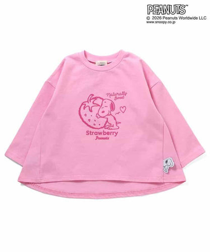 《PEANUTS》A字絨面印花T恤