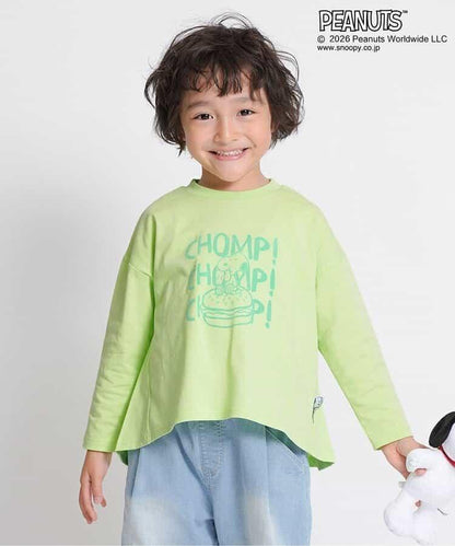 《PEANUTS》A字絨面印花T恤
