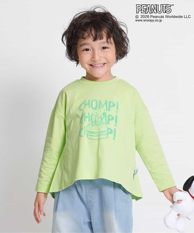 《PEANUTS》A字絨面印花T恤