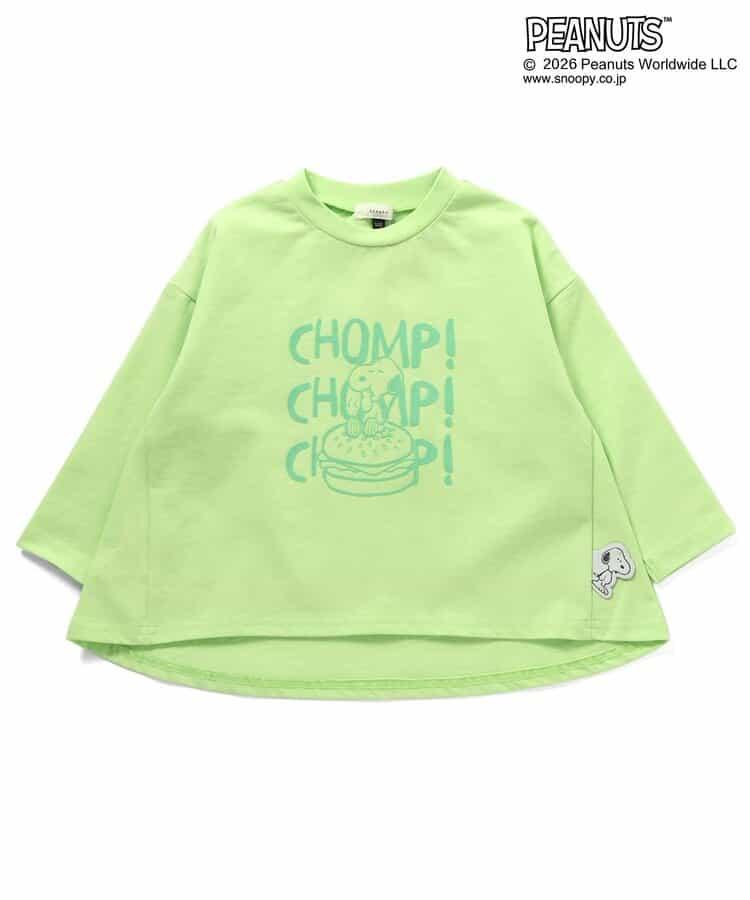 《PEANUTS》A字絨面印花T恤