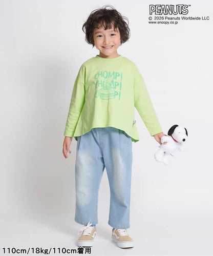 《PEANUTS》A字絨面印花T恤