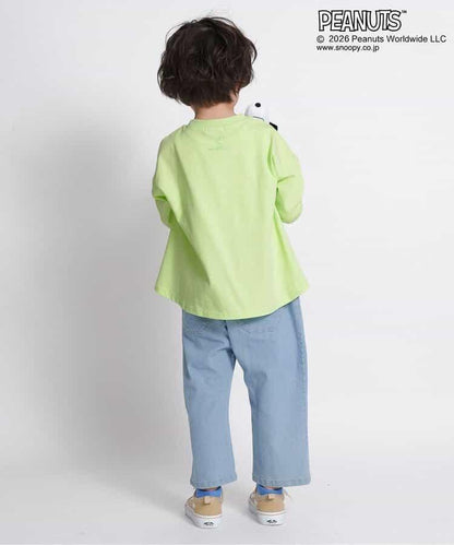《PEANUTS》A字絨面印花T恤