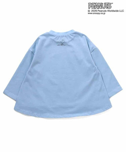 《PEANUTS》A字絨面印花T恤