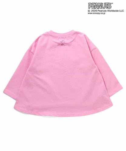 《PEANUTS》A字絨面印花T恤
