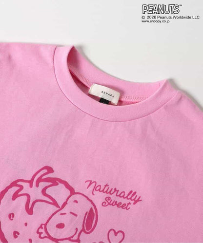 《PEANUTS》A字絨面印花T恤