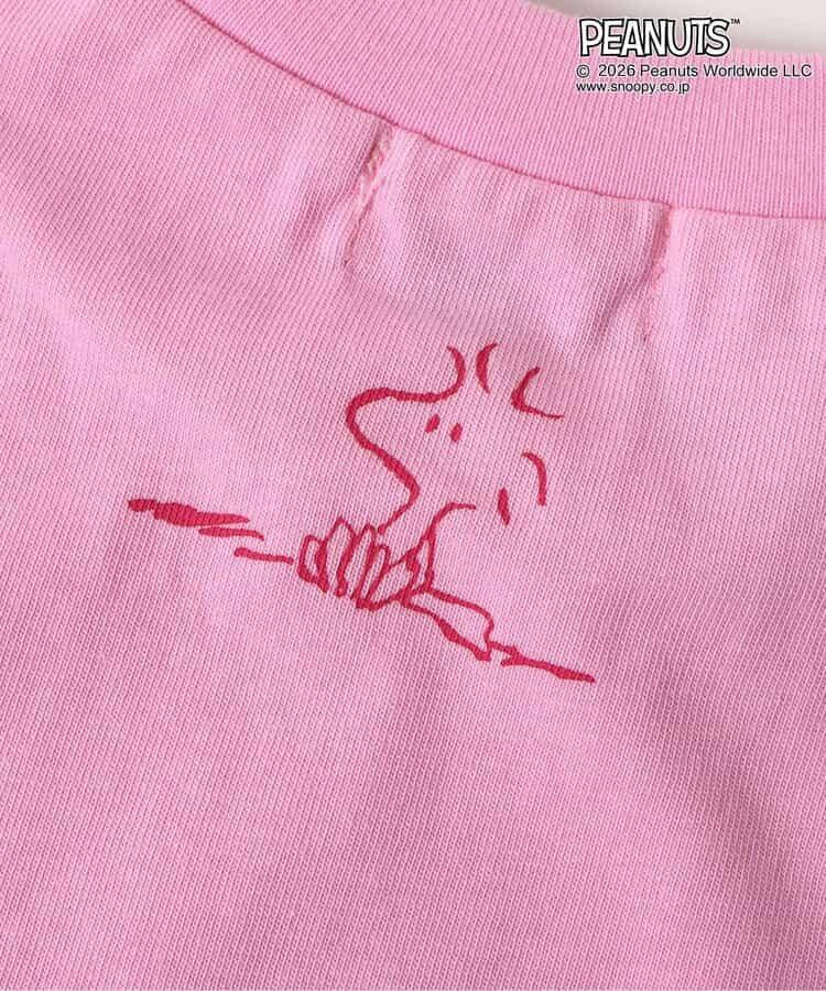 《PEANUTS》A字絨面印花T恤