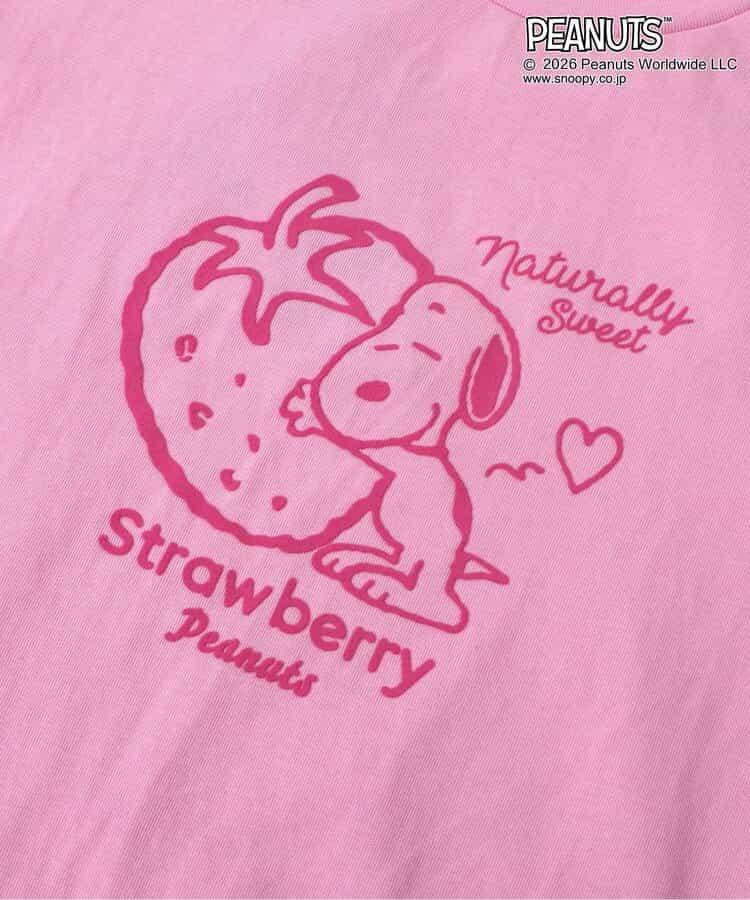 《PEANUTS》A字絨面印花T恤