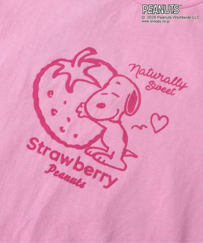 《PEANUTS》A字絨面印花T恤