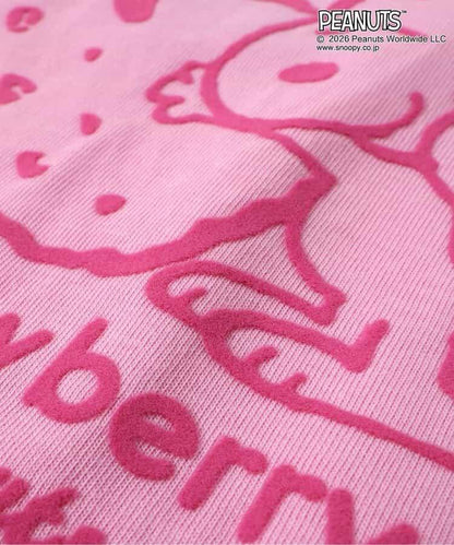 《PEANUTS》A字絨面印花T恤
