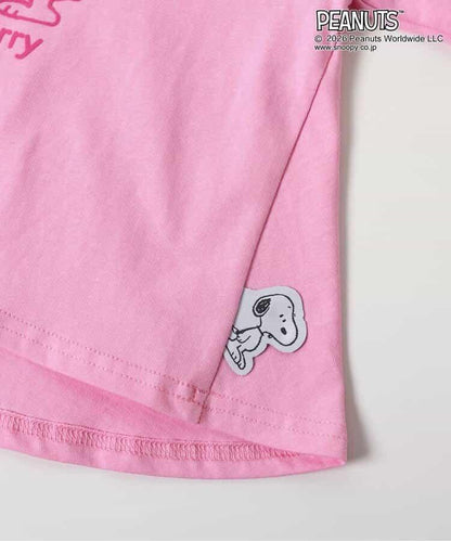 《PEANUTS》A字絨面印花T恤