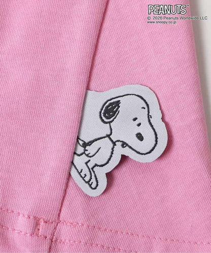 《PEANUTS》A字絨面印花T恤