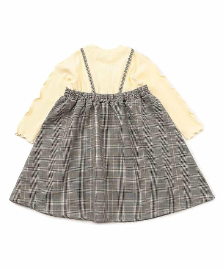 拼接蝴蝶結連衣裙