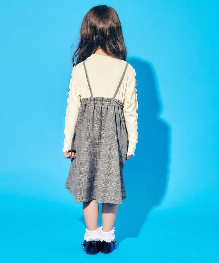 拼接蝴蝶結連衣裙