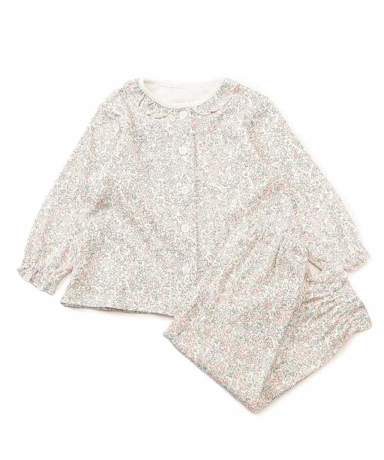 小花圖案前開式睡衣